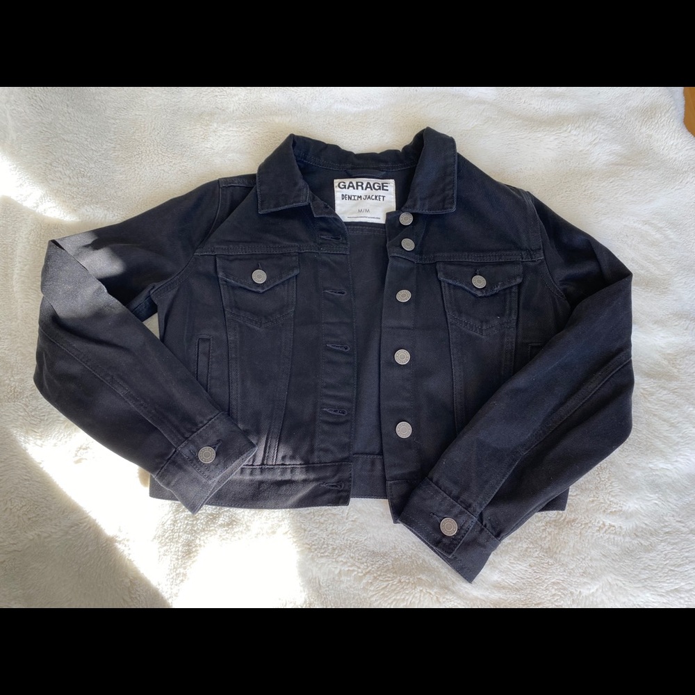 Black denim jacket